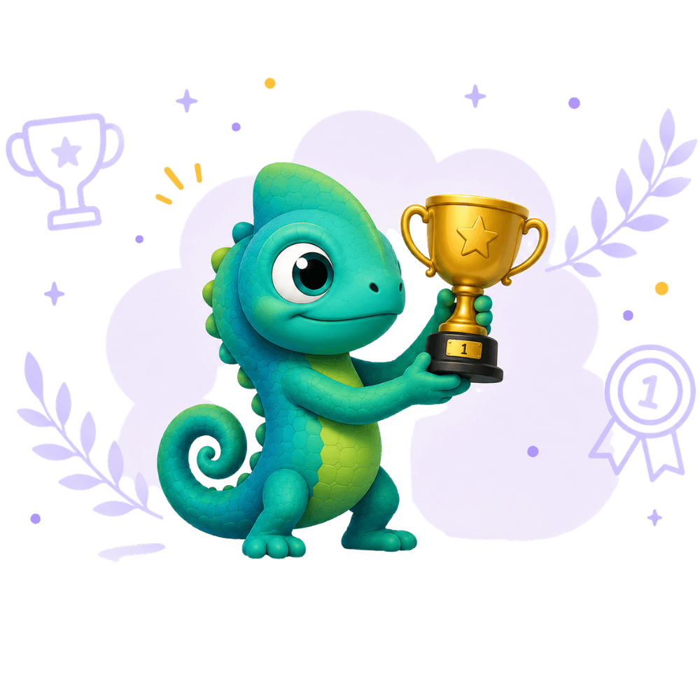 Zéphi tient un trophée